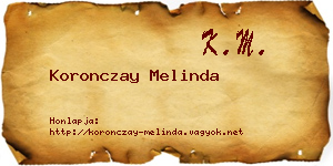 Koronczay Melinda névjegykártya